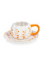 Lcw Home Ecru Printed 2-Person Porcelain Coffee Cup Set 90 ml - 5