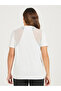 Solid Mesh & Seam Detail Short Sleeves Top - 5