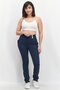 Women Sportswear Fit Drawstring Training Pants, Navy Blue - 3