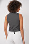 6796 Short Woven Vest - Smoked - 6