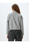 Comfortable Fit Bomber Jacket with Snap Button Pocket Detail - 4