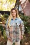 Women's Plaid Woven Denim Jacket