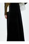 Comfortable Fit Standard Waist Long Velvet Skirt - 5