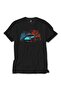 Lamborghini Blue Red Neon Black T-Shirt