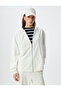 Long Sleeve Three Thread Cotton Zippered Hooded Sweatshirt - 3