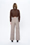 Padded V-Neck Crop Knitwear Dark Brown - 5