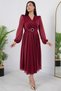 Double-Breasted Collar Glittery Tulle Dress GRS3590 - 7