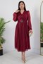 Double-Breasted Collar Glittery Tulle Dress GRS3590 - 3