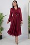 Double-Breasted Collar Glittery Tulle Dress GRS3590 - 4