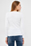 Women's White Square Collar Lycra Knitwear Blouse Arm-25K 069006 - 6