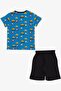 Girls & Boys Boy's Pajama Set with Shorts, Tractor Pattern, 1.5-5 Years, Blue - 2