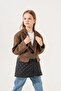 Girl's Quilted Detailed Jacket - 4