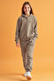 London Olive Gray Cotton Girls' Sweatpants