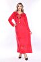 Women's Long Sleeve Velvet Dress - 4
