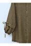 Double Set with Elastic Sleeves and Lacing Detail - Brown - 4