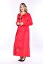 Women's Long Sleeve Velvet Dress - 8