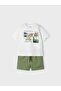 Boy's Combed Cotton Shorts Set - 2