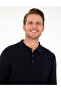 Navy Blue Slim Fit Button Polo Neck Knitwear Sweater 50300506-Vr033 - 2