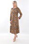Baby Collar Lace Detailed Buttoned Frilly Winter Modal Dress - 4