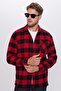 Unisex Relax Fit Relax Fit Single Pocket Checked Winter Lumberjack Shirt