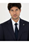 Navy Blue Slim Fit Striped Wool Suit 50279322-Vr033 - 2