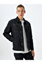 Buttoned Cotton Jeans Jacket with Pocket Detail - 3