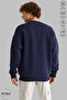Unisex Long Sleeve Bubu Dudu Printed Crew Neck Hoodless Ribbed Oversize Sweatshirt - 4