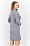 Women Solid Sweater Dress, Grey - 2