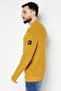Men Crew Neck Knitted Sweater, Yellow - 3
