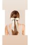 Cream Buckle Satin Women's Ribbon Clip - 2