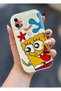 iPhone 11 Sungerbob Patterned Ecru Color Soft Case - 5