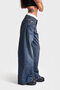 Women's Tint Denim Color Boxer Detailed Palazzo Fit Denim Jeans - 2