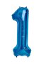 1 Year Old Blue Concept Birthday Set; Heart Star Foil Balloon Set - 6