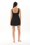 Lycra Combined Shorts with Chest Pad Dress Swimsuit Women's Swimsuit Black / Sea / Shorts - 2