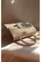 Women's Gold Glitter Stone Buckle Detailed Portfolio Evening Bag with Stone Handle