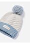 Girl's Striped Hat and Scarf Set Blue 10827 - 2