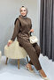 Triple Vest Hijab Set-Brown - 3
