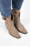 Ellinor Women's Genuine Leather Western Taupe Boots - 2