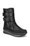 Daily Unisex Women's Men's Children's Fur Lined Velcro Serrated Non-Slip Sole Snow Boots Black Shoes 802 - 5