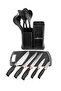 Nairobi Heat Resistant Silicone Fireproof Non-Stick Stand 12 Piece Service Set Black - 5