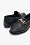 Danica Black Genuine Leather Women's Loafer - 5