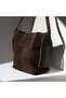 Sç209 Brown Suede Genuine Leather Women's Bag with Shoulder Strap - 4