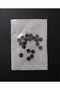 Black Color Patterned 1.2 cm Diameter Polyester Button 20 Pieces. - 3