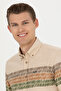 Men's Beige Long Sleeve Shirt 50272705 -Vr011 - 2