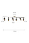 Lotus 6-Piece Decorative Antique Finish & Black Movable Wall Sconce (Daylight Led Bulbs Included) - 4