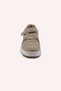 Girl's Color Blocked Velcro Beige Sneakers - 4