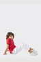 Boy's White Trousers with Pockets