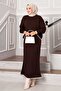 Ribbed Sleeve Crop Double Set Brown - 3