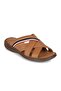 Delmar Genuine Real Leather Tan Anatomical Sole Male Slippers