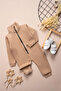 Children's Winter 3 Thread Raised Zippered Jumpsuit